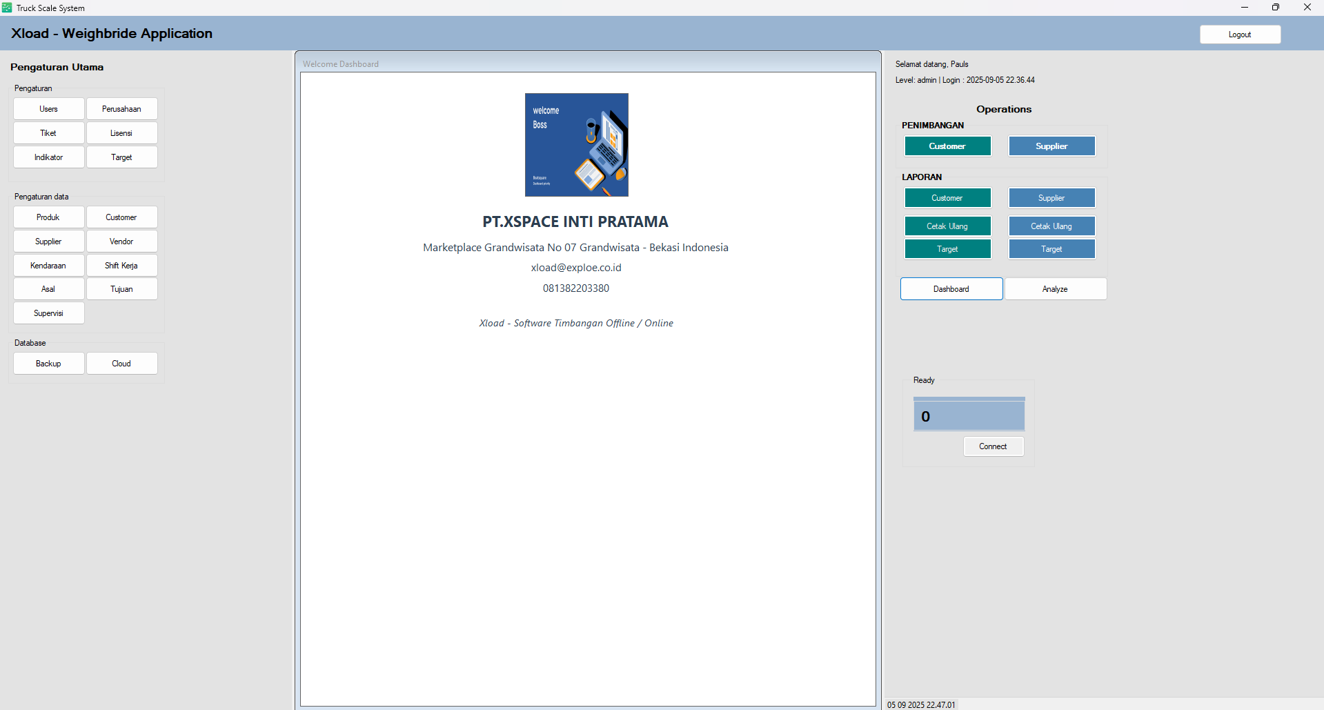 Halaman Dashboard